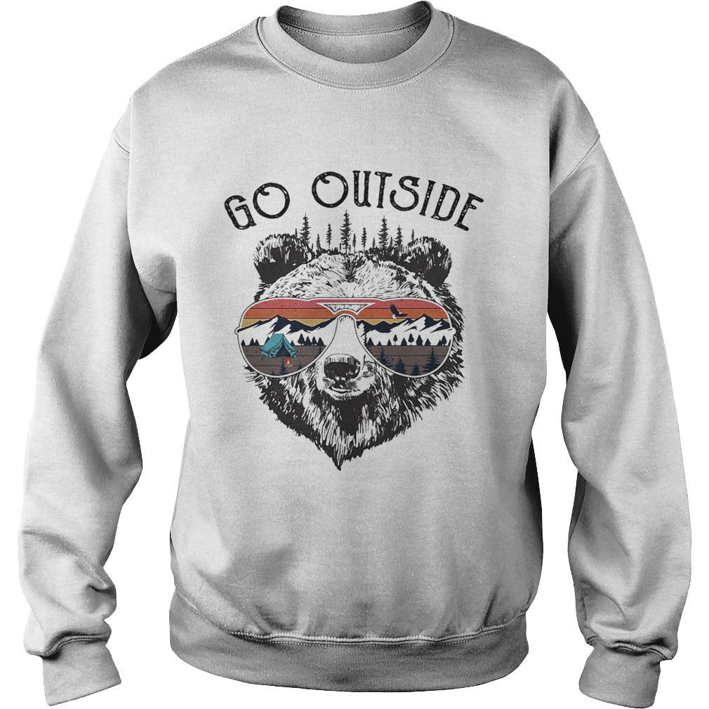 Camping go outside worst case scenario a bear kills you Sweatshirt