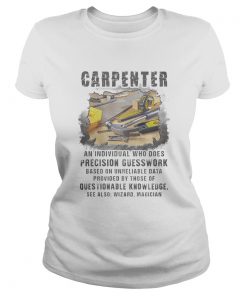 Carpeneter an individual who does precision guesswork based on unreliable data provided by those of Classic Ladies