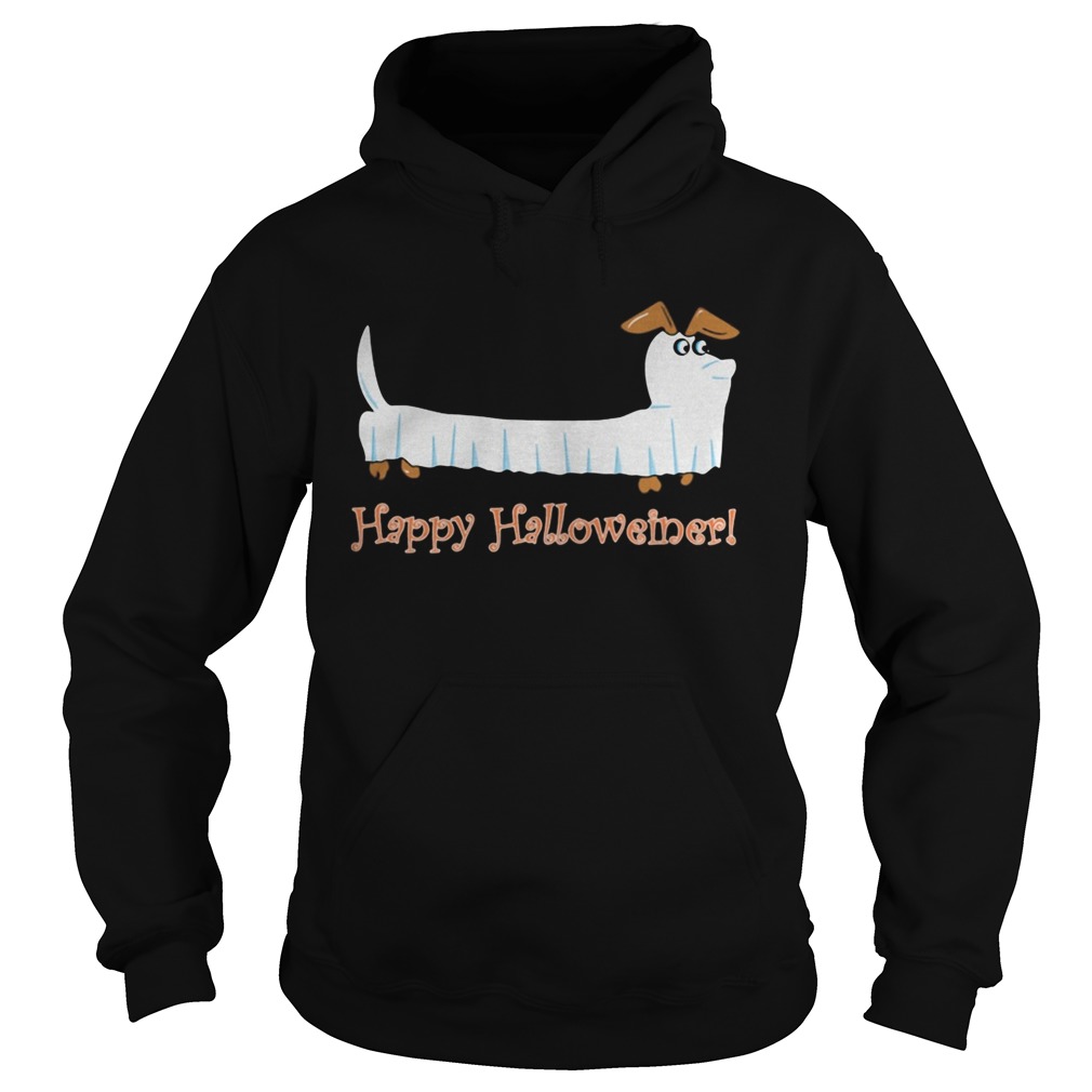 Dachshund Ghost Happy Halloweiner  Hoodie