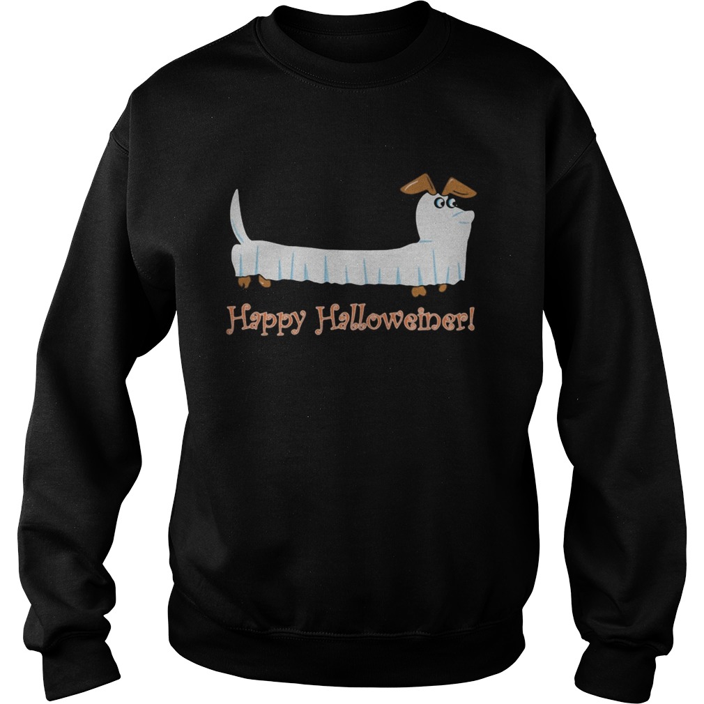 Dachshund Ghost Happy Halloweiner  Sweatshirt