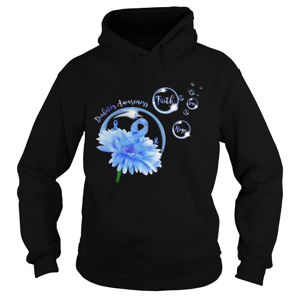 Diabetes awareness faith love hope flowers Hoodie