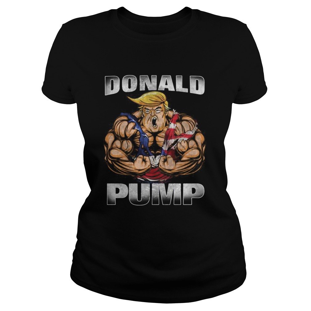 Donald trump pump american flag independence day Classic Ladies