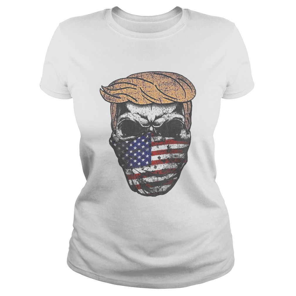 Donald trump skull mask american flag independence day Classic Ladies