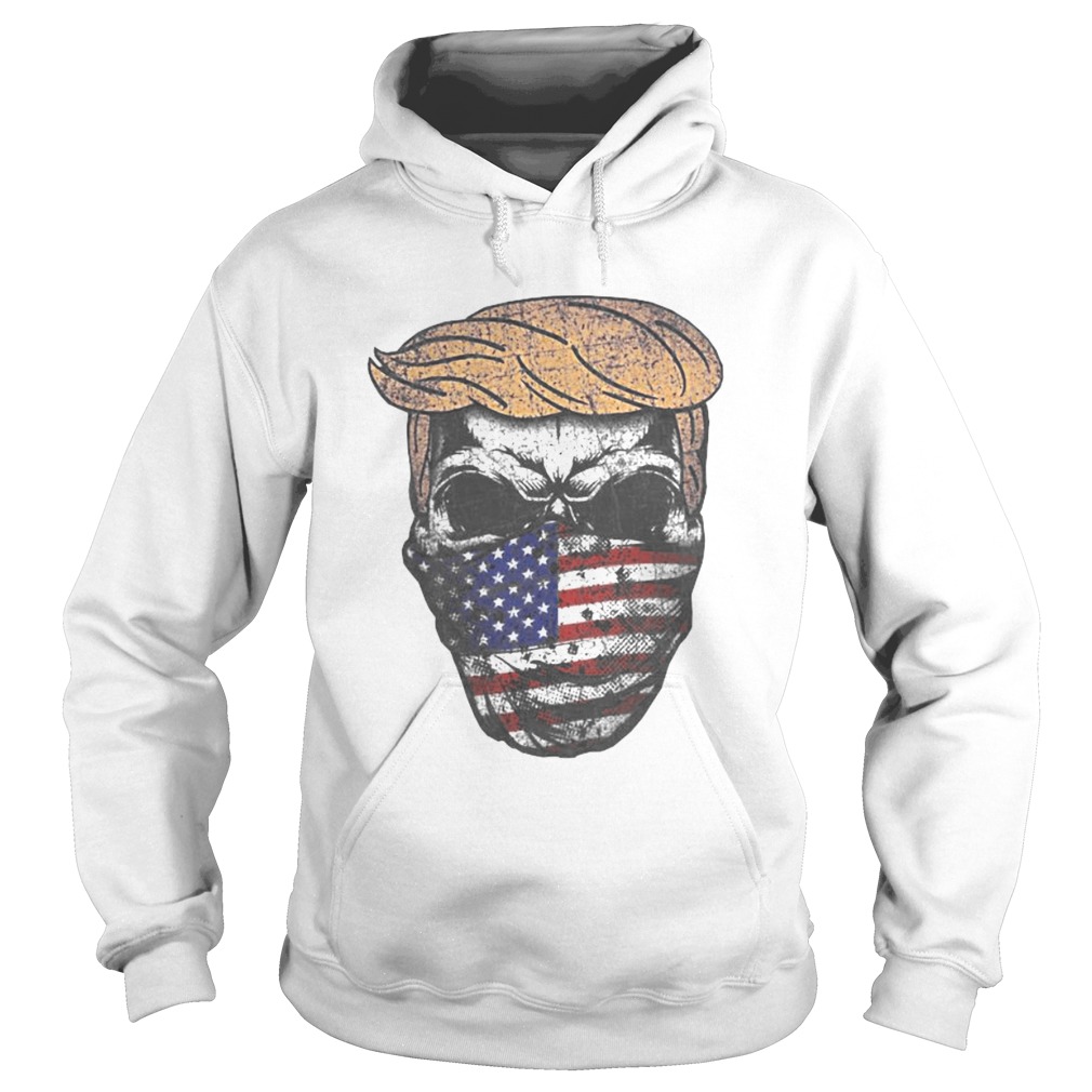 Donald trump skull mask american flag independence day Hoodie