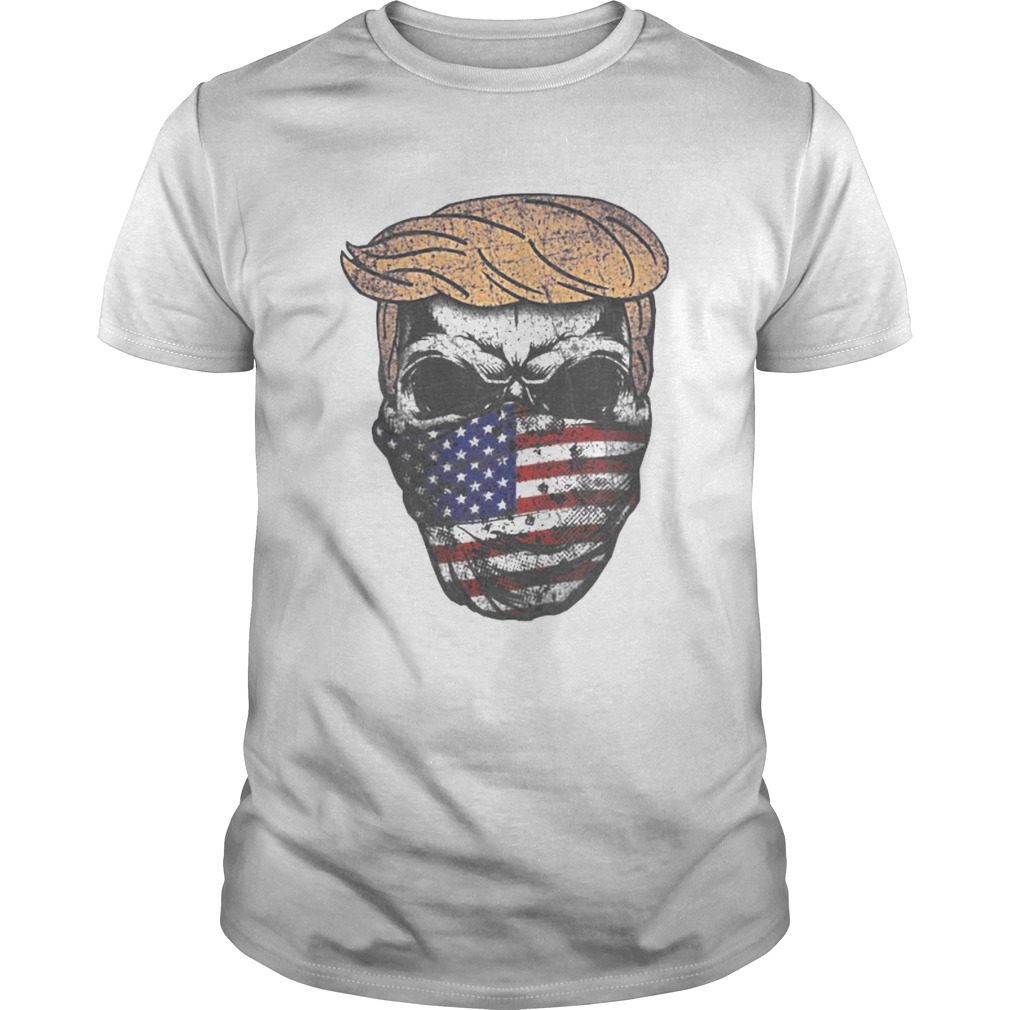 Donald trump skull mask american flag independence day shirt