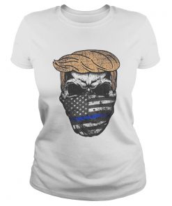 Donald trump skull mask back the blue american flag independence day  Classic Ladies