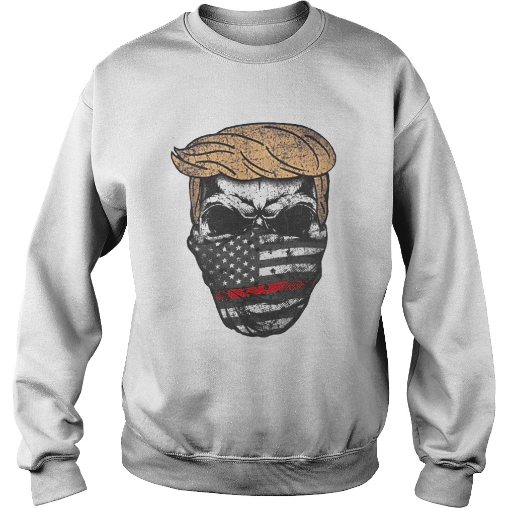 Donald trump skull mask back the red american flag independence day Sweatshirt