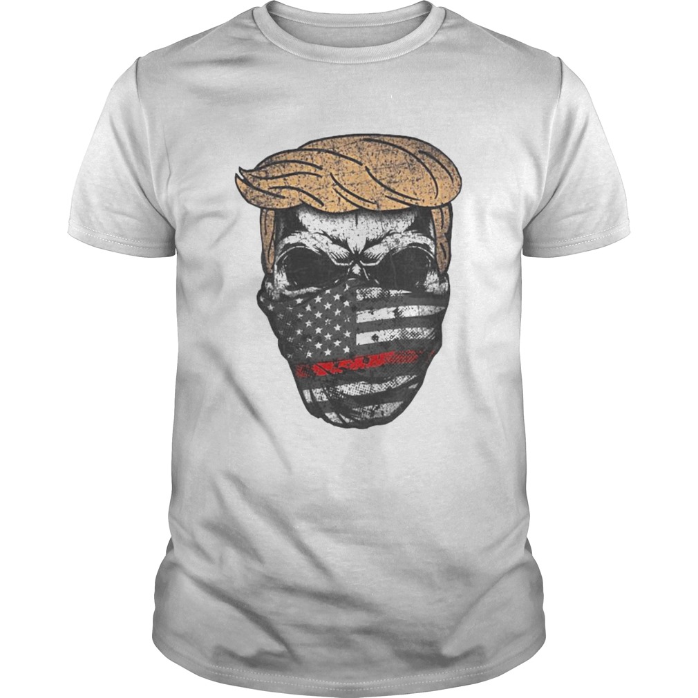 Donald trump skull mask back the red american flag independence day shirt