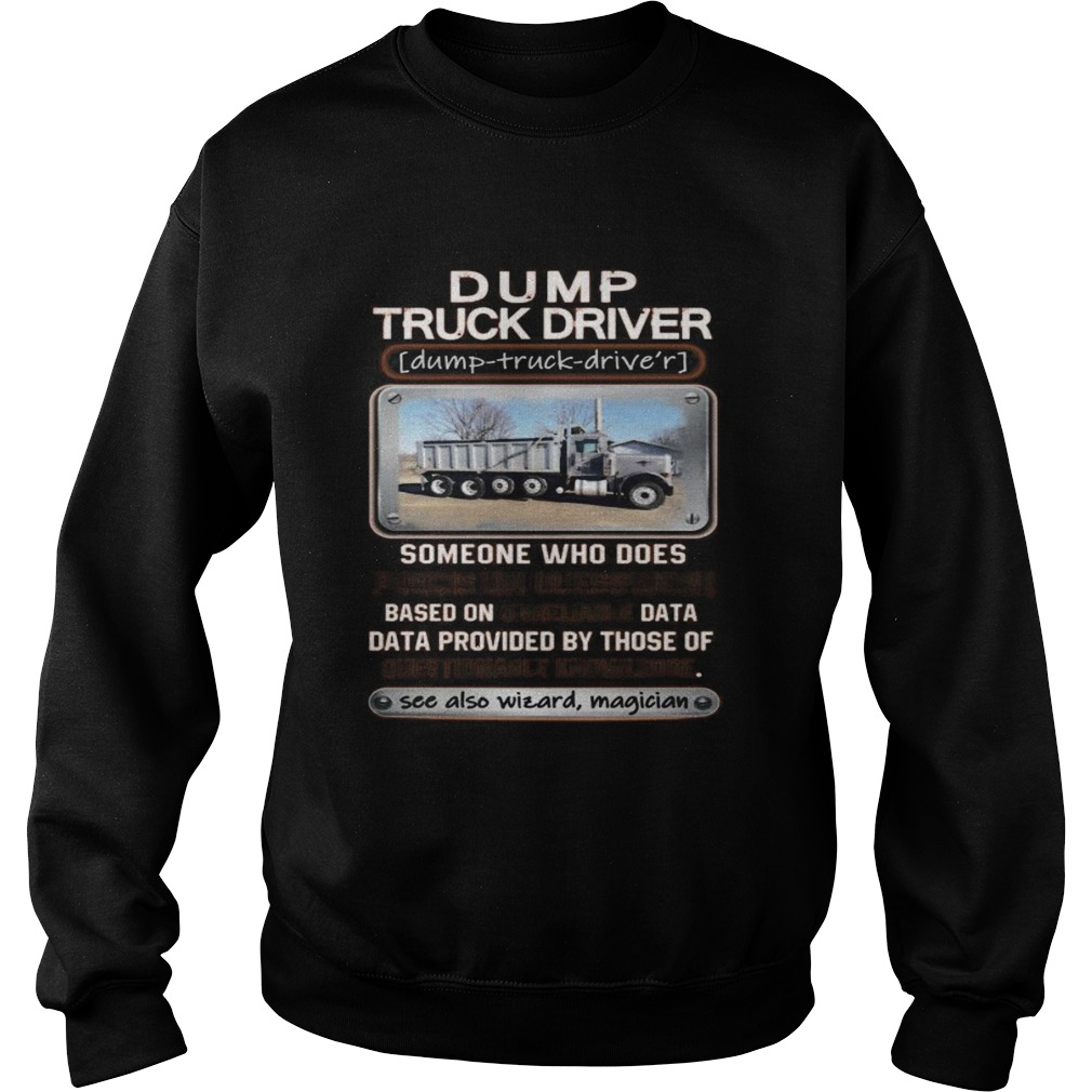 Dump truck driver someone who does precision guesswork based on unreliable data Sweatshirt