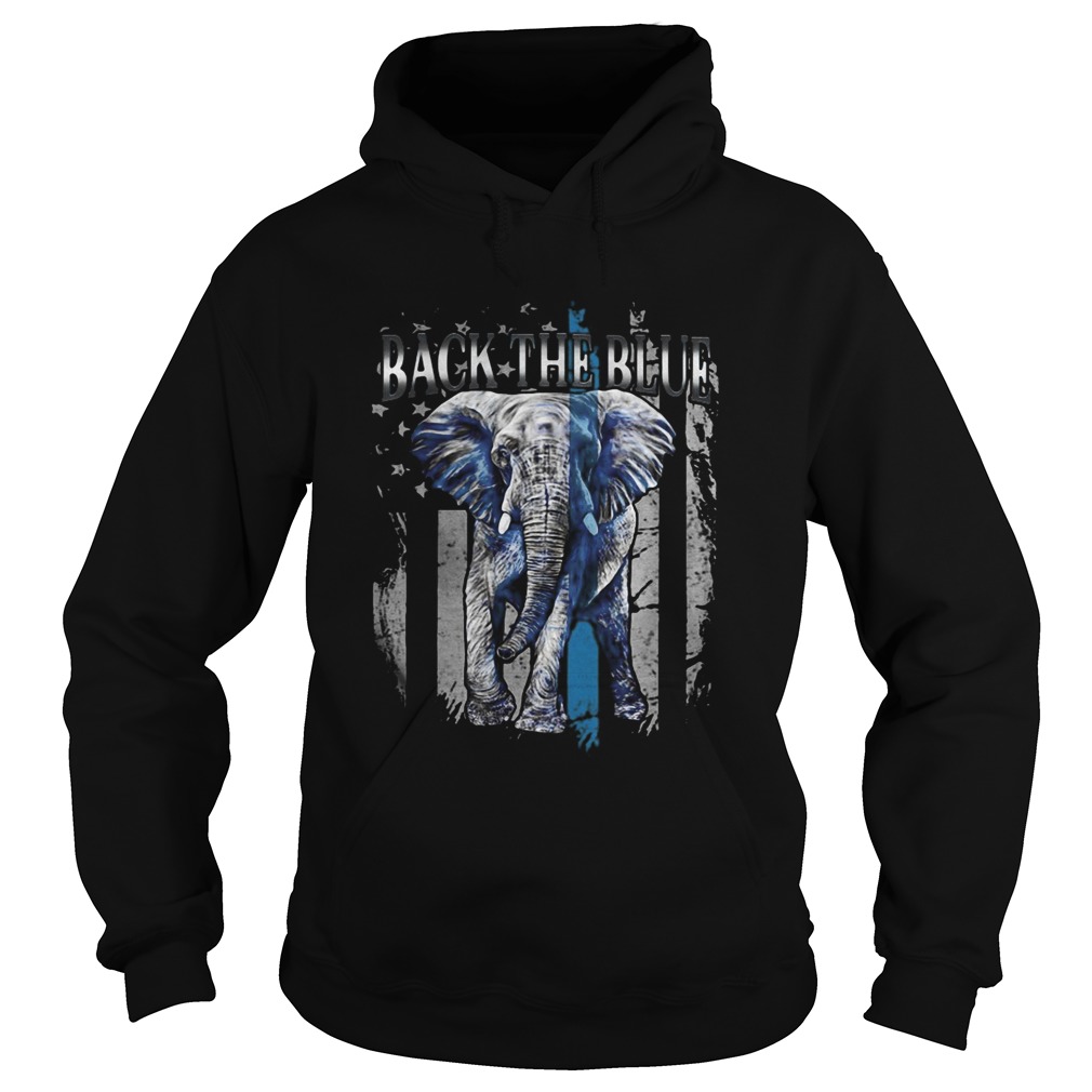 Elephant back the blue american flag independence day Hoodie