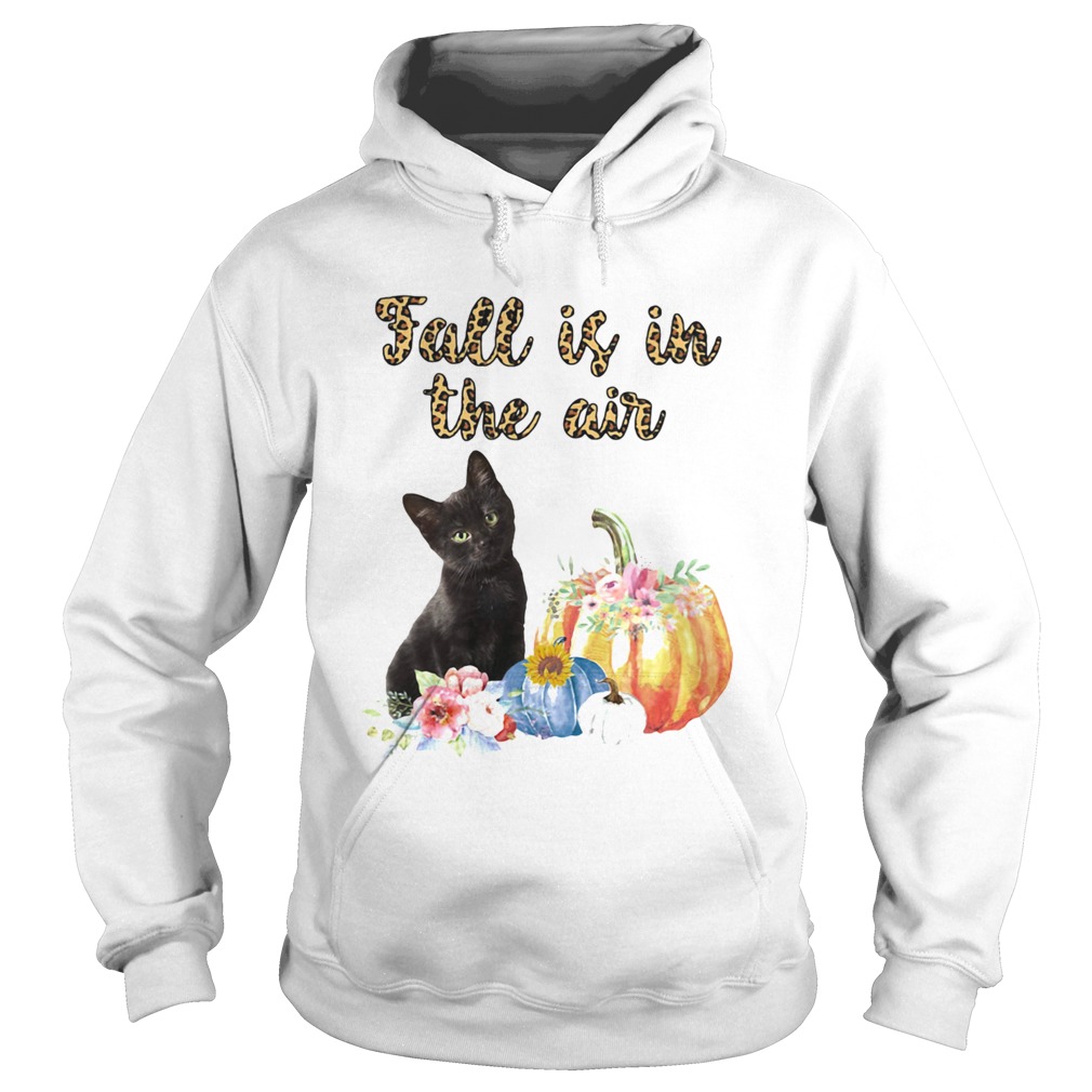 Fall Is In The Air Cat Pumpkin Flower Hoodie