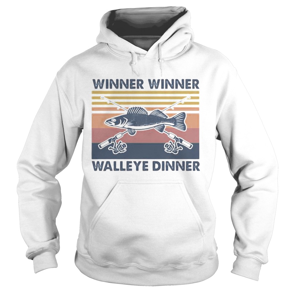 Fishing winner winner walleye dinner vintage retro Hoodie