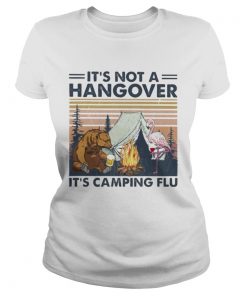 Flamingo and bear its not a hangover its camping flu vintage retro  Classic Ladies