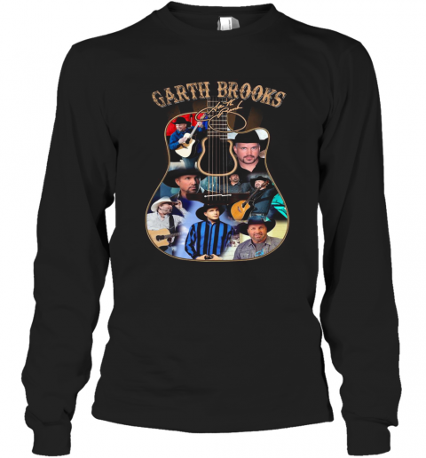 Garth Brooks Guitar Signature T-Shirt Long Sleeved T-shirt 