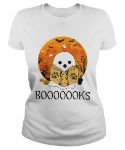 Ghost Reading Books Halloween  Classic Ladies