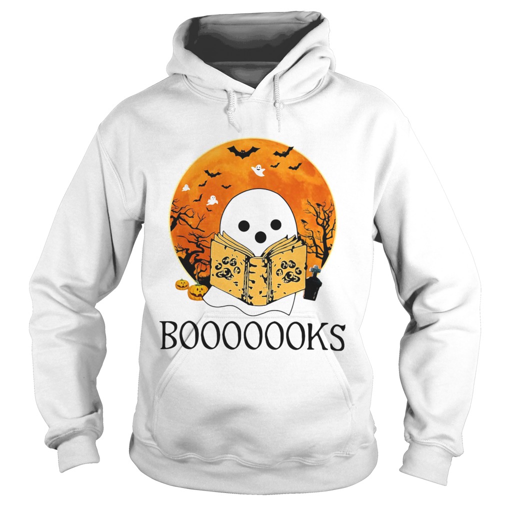 Ghost Reading Books Halloween Hoodie