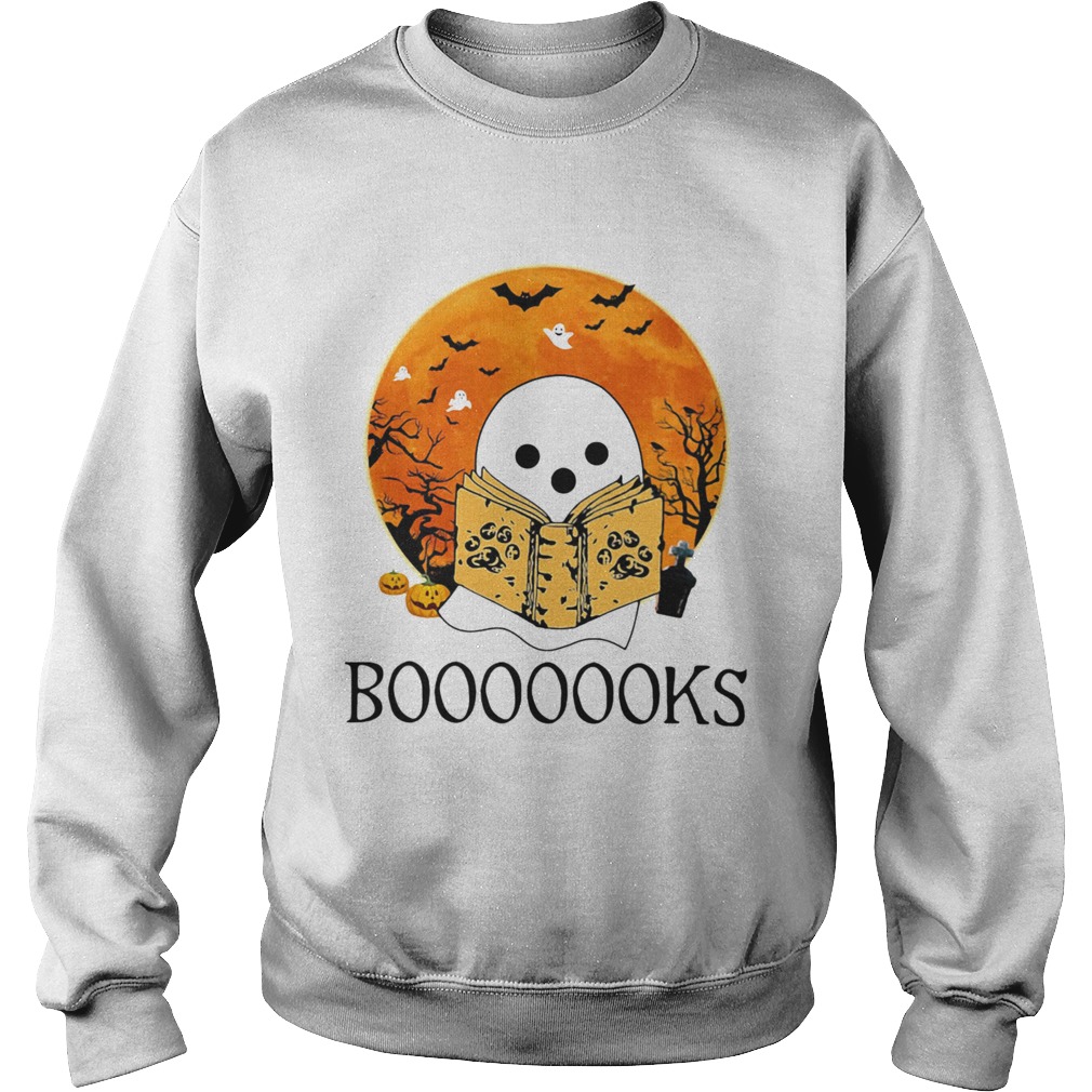 Ghost Reading Books Halloween Sweatshirt