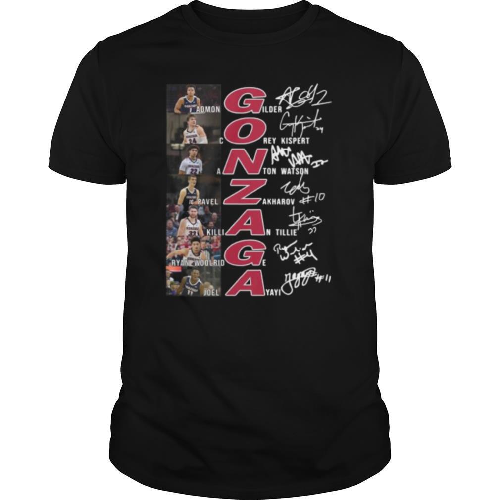 Gonzaga bulldogs basketball players signatures shirt