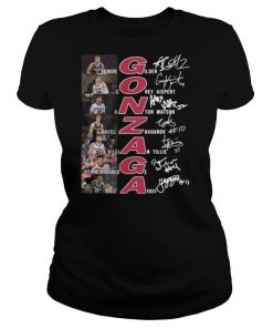 Gonzaga bulldogs basketball players signatures shirt