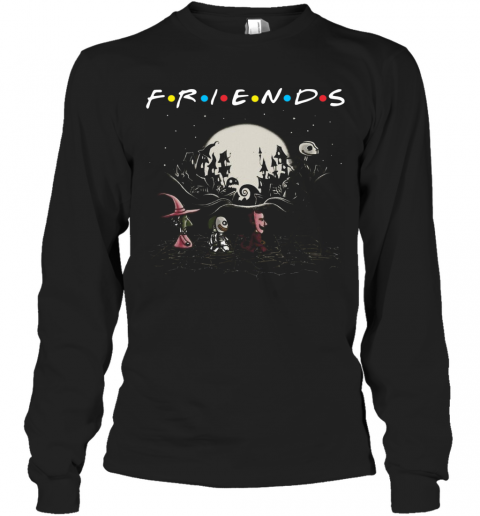 Halloween Jack Skellington And Friends Crossing Road T-Shirt Long Sleeved T-shirt 