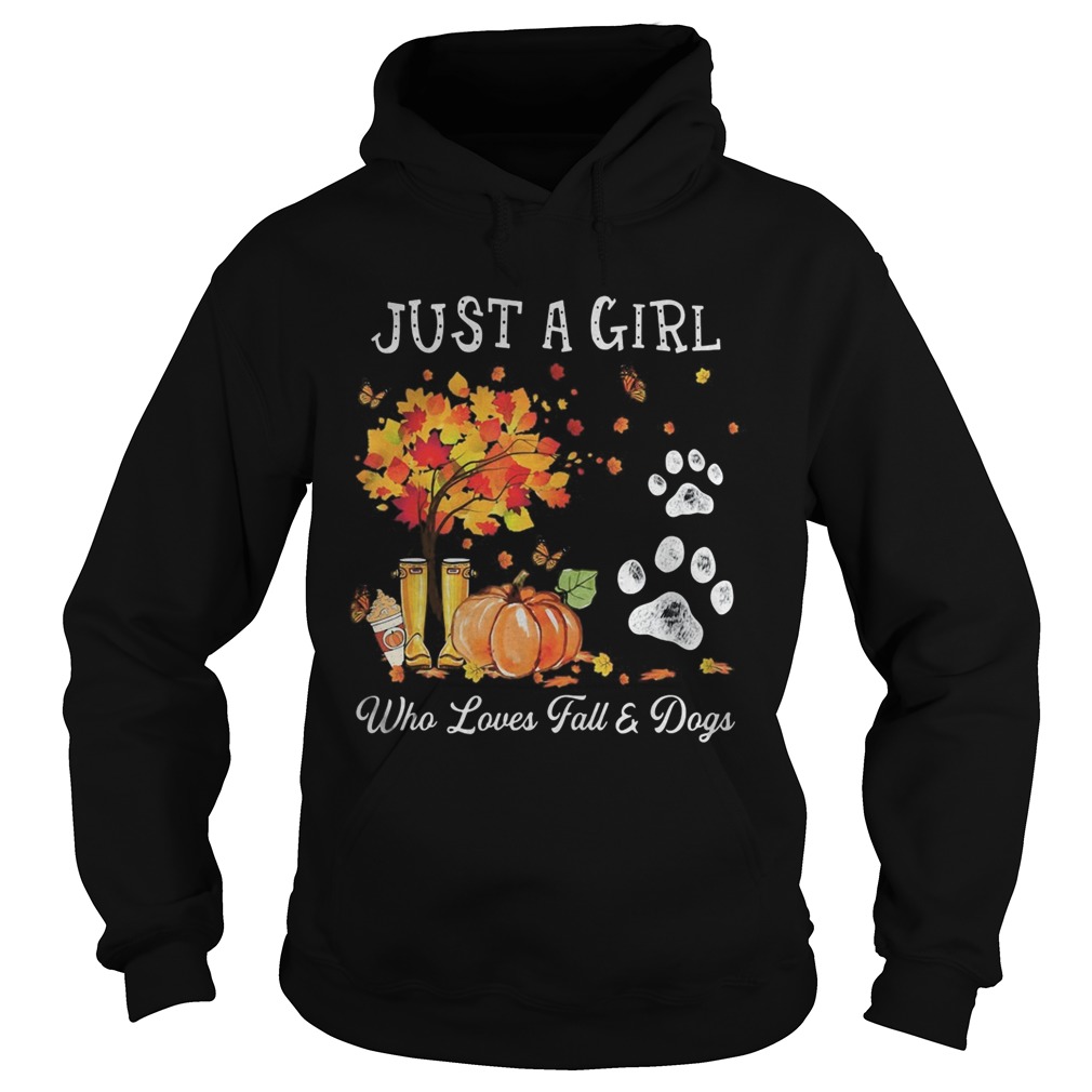 Halloween Just a girl who loves fall and dogs Hoodie