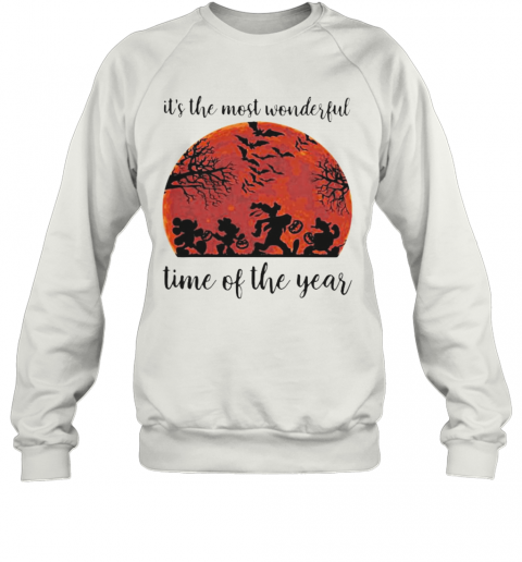 Halloween Mickey Mouse And Friends It'S The Most Wonderful Time Of The Year Sunset T-Shirt Unisex Sweatshirt