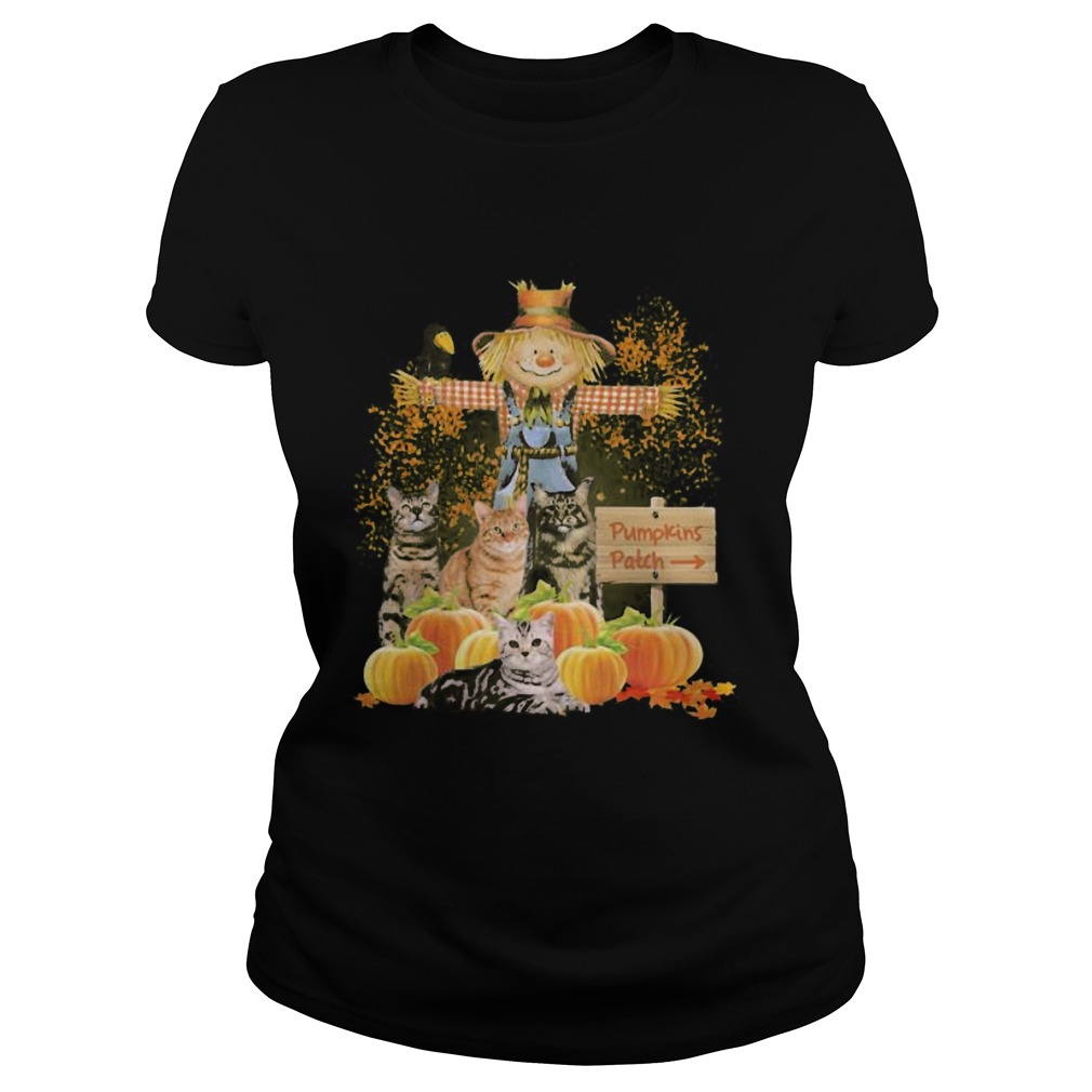 Halloween cats figurehead pumpkins patch Classic Ladies