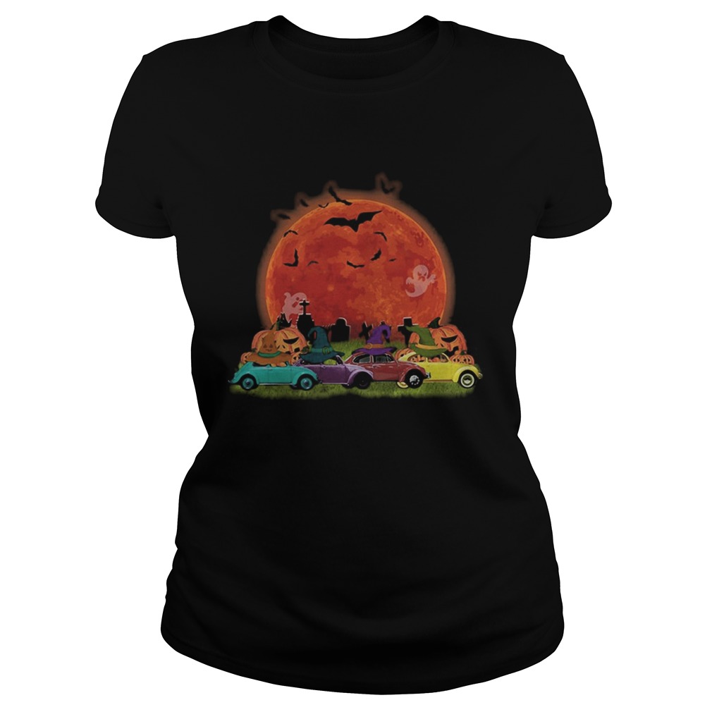 Halloween color cars pumpkin moon Classic Ladies