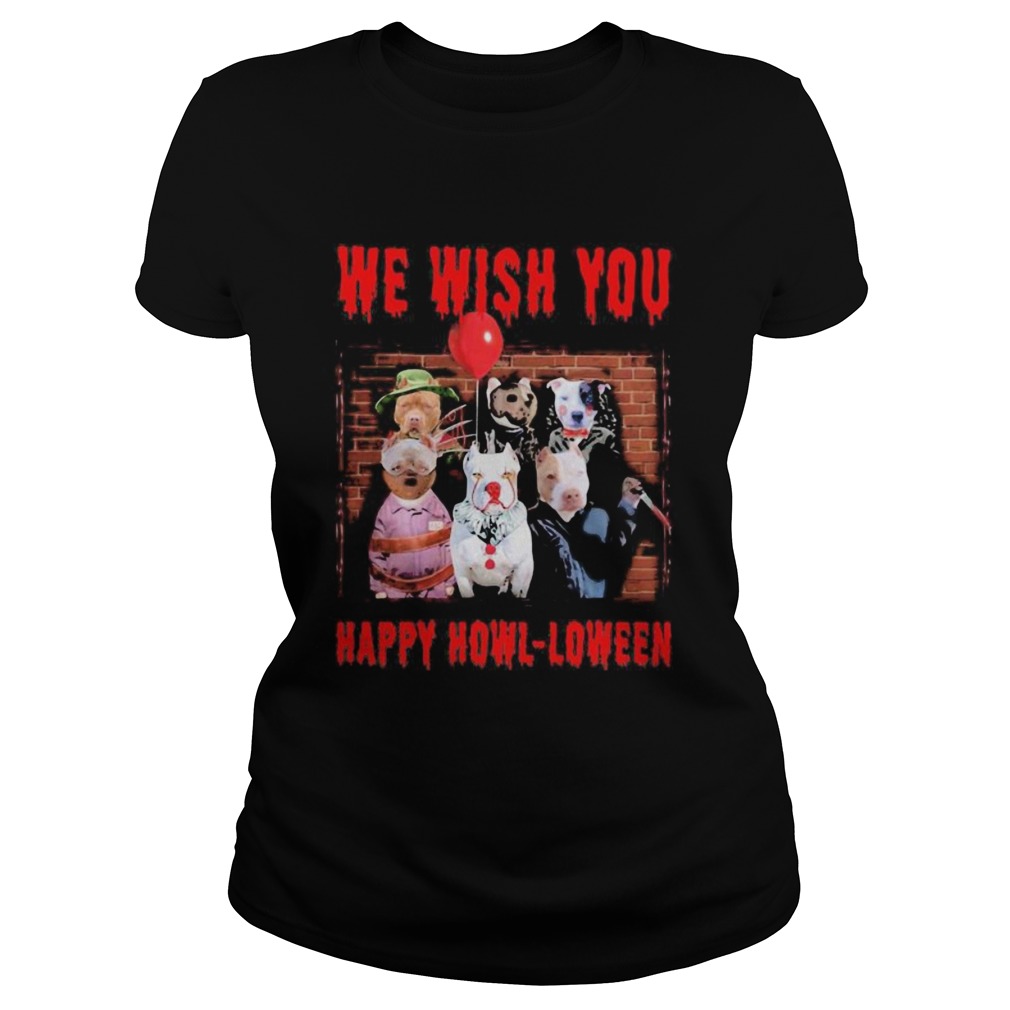 Halloween dogs horror characters we wish you happy howloween Classic Ladies