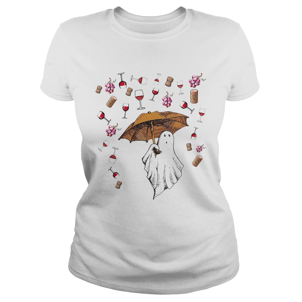 Halloween ghost rain grape wine Classic Ladies