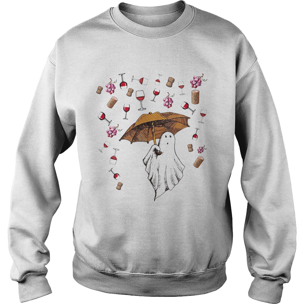 Halloween ghost rain grape wine Sweatshirt