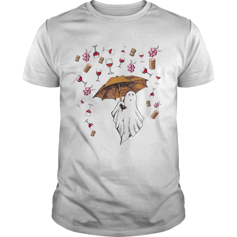 Halloween ghost rain grape wine shirt