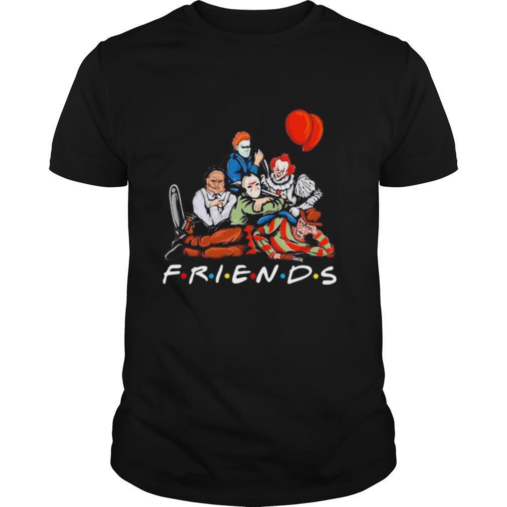 Halloween horror characters friends shirt