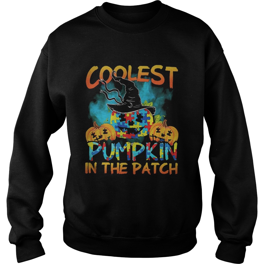 Halloween witch coolest pumpkin in the patch autism Sweatshirt