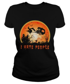 Halloween witch i hate people moon  Classic Ladies