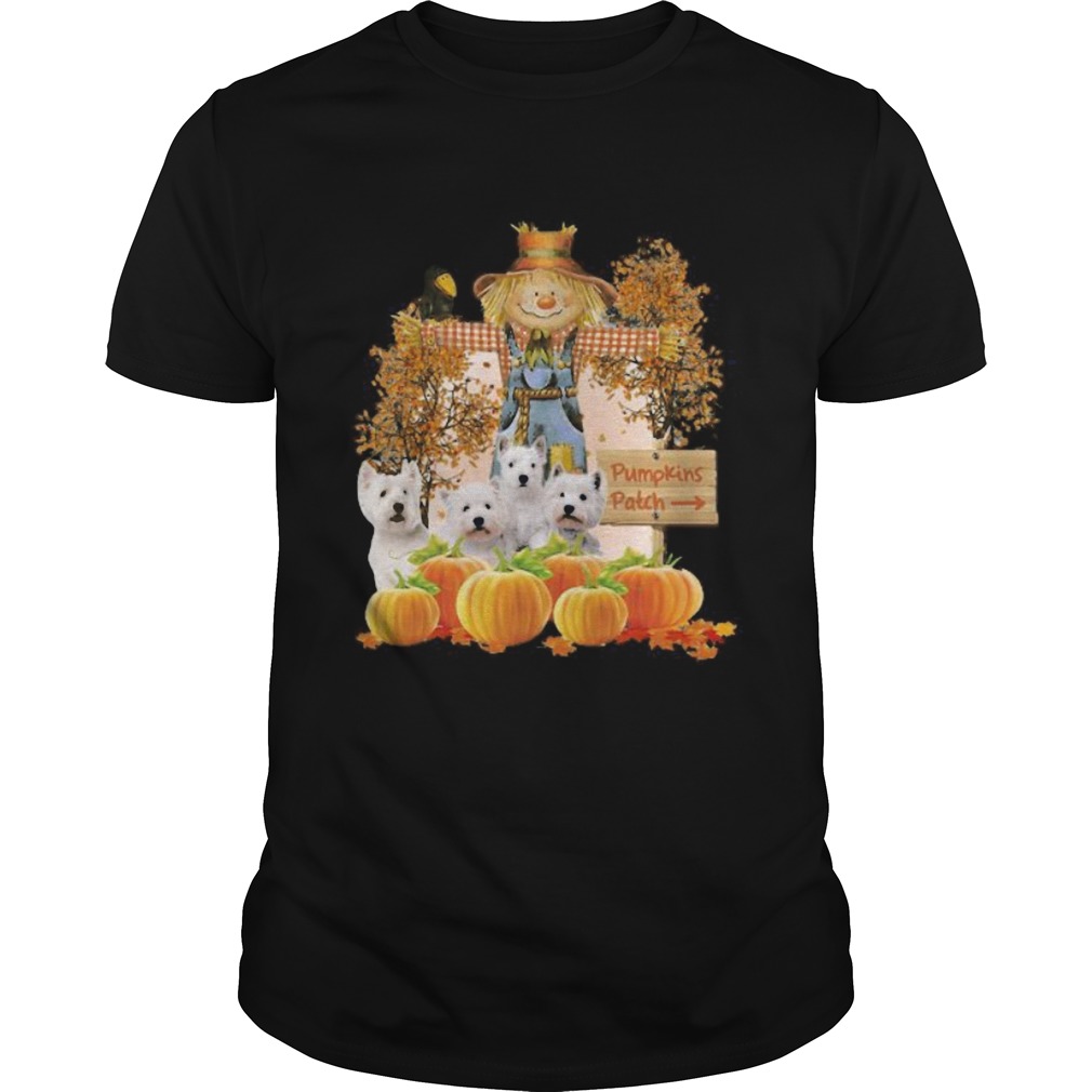 Halloween yorkie figurehead pumpkins patch shirt