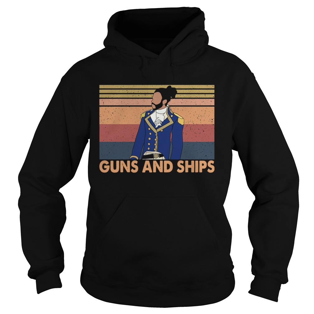 Hamilton Guns And Ships Vintage Hoodie