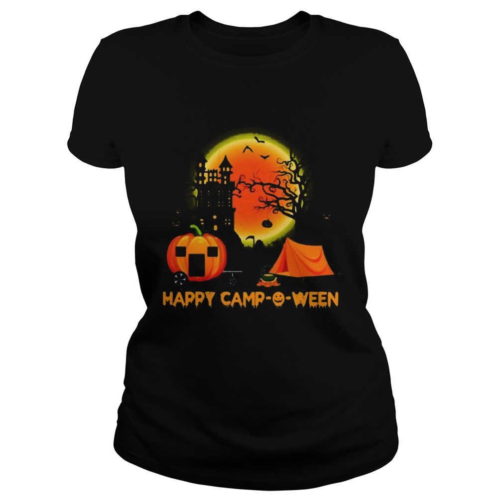 Happy campoween halloween pumpkin moon Classic Ladies