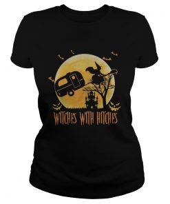 Happy halloween camping witches with hitches moon  Classic Ladies