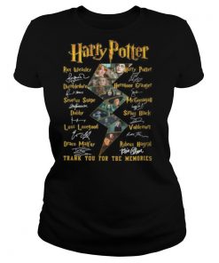 Harry potter thank you for the memories characters signatures shirt