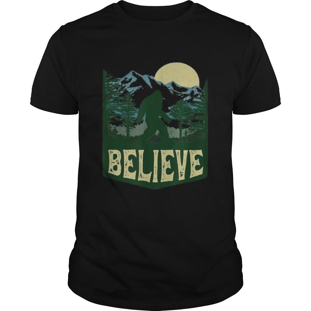 Hiking Bigfoot Forest Believe shirt