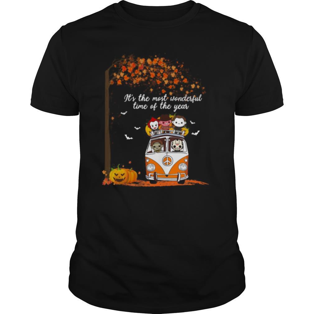 Hippie Car Horror Characters Chibi It’s The Most Wonderful Time Of The Year Halloween shirt