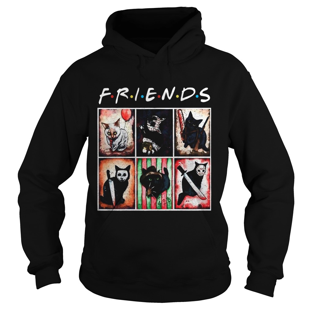 Horror Characters Cat Version Friends Hoodie