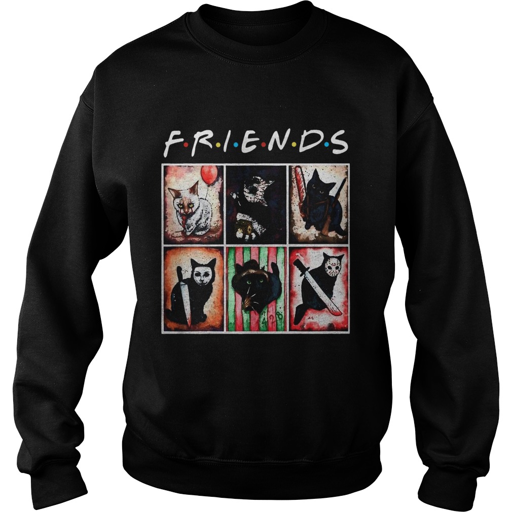 Horror Characters Cat Version Friends Sweatshirt