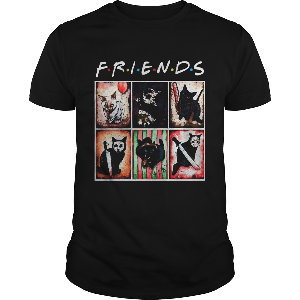 Horror Characters Cat Version Friends shirt