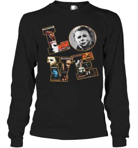 Horror Michael Myers Love Halloween T-Shirt Long Sleeved T-shirt 