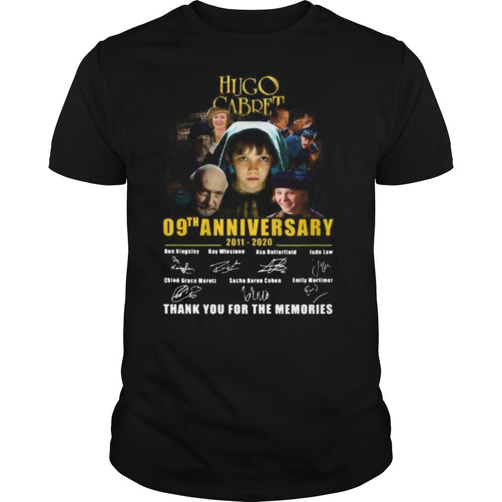 Hugo cabret 09th anniversary 2011 2020 thank you for the memories signatures shirt