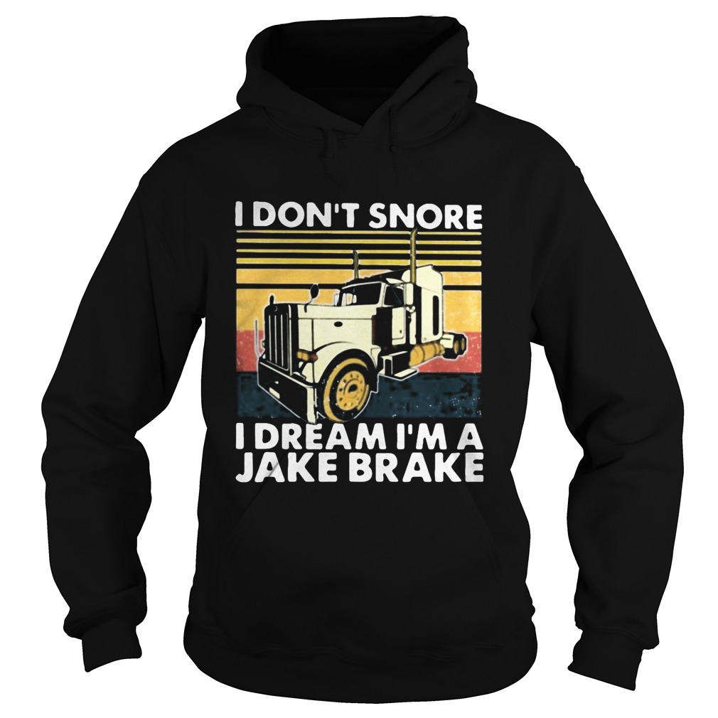 I Dont Snore I Dream Im A Jake Brake Vintage Retro  Hoodie