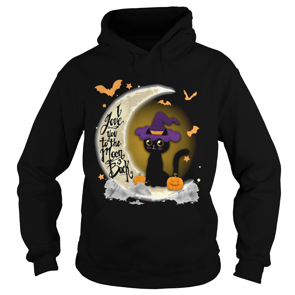 I LOVE YOU TO THE MOON AND BACK CAT WITCH PUMPKIN HALLOWEEN Hoodie