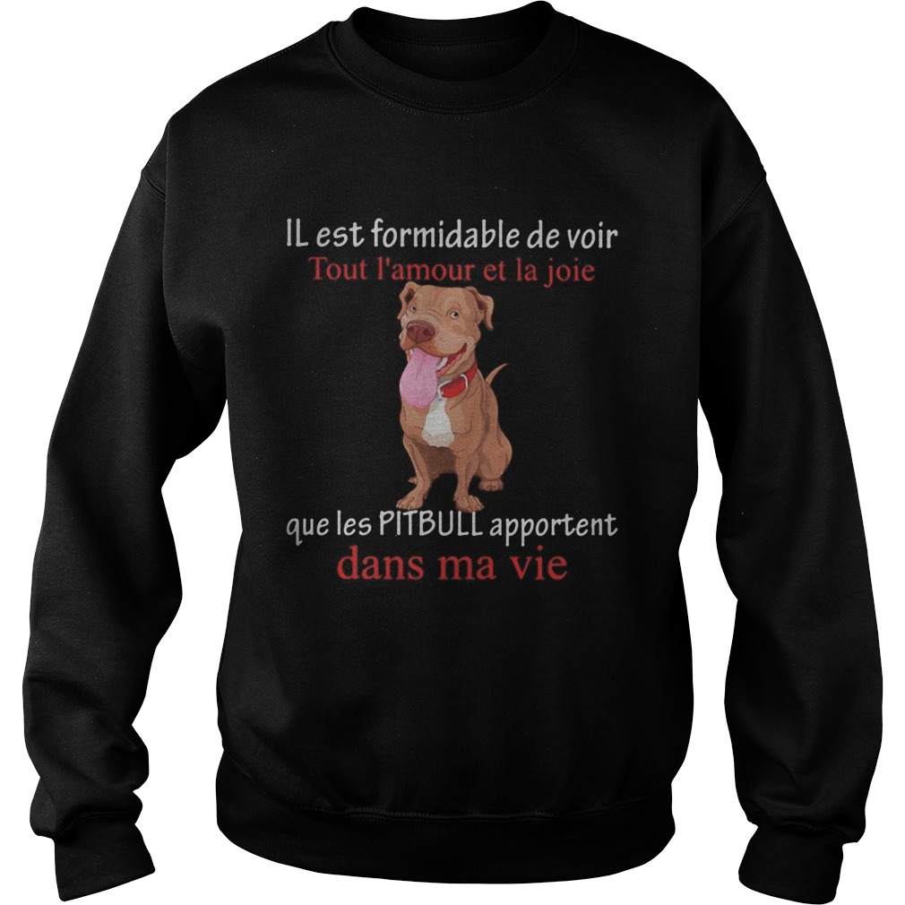 IL est formidable de voir Tout lamour et la joie que les Pitpull apportent dans ma vie Sweatshirt